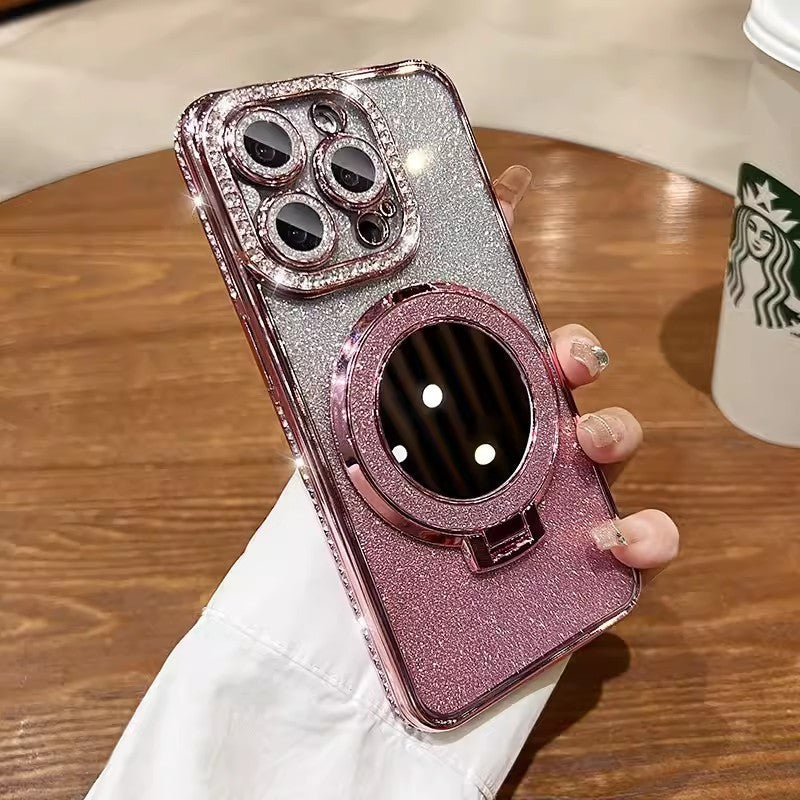 Azura | Phone Case with Mirror Magnetic Stand Glitter