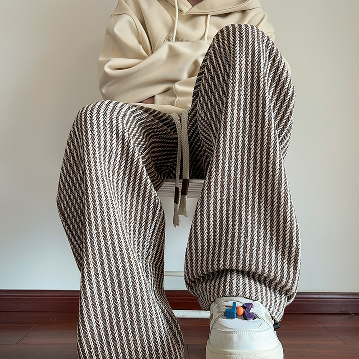 VEDA – HERRINGBONE SWEATPANTS