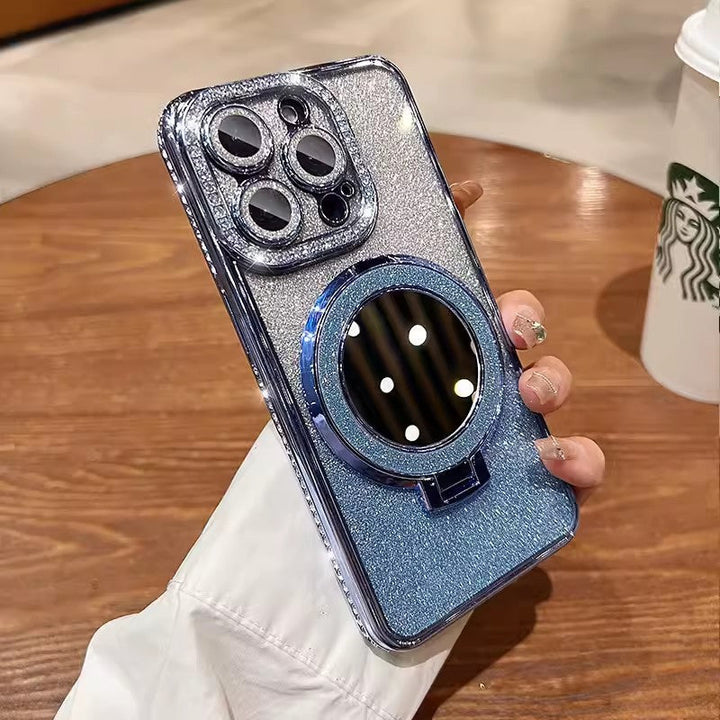 Azura | Phone Case with Mirror Magnetic Stand Glitter