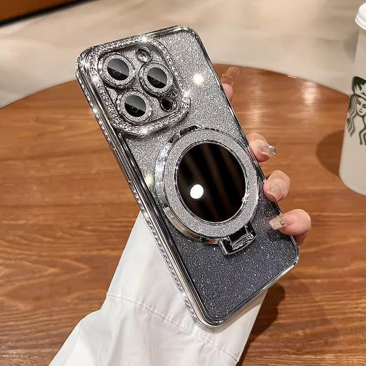 Azura | Phone Case with Mirror Magnetic Stand Glitter