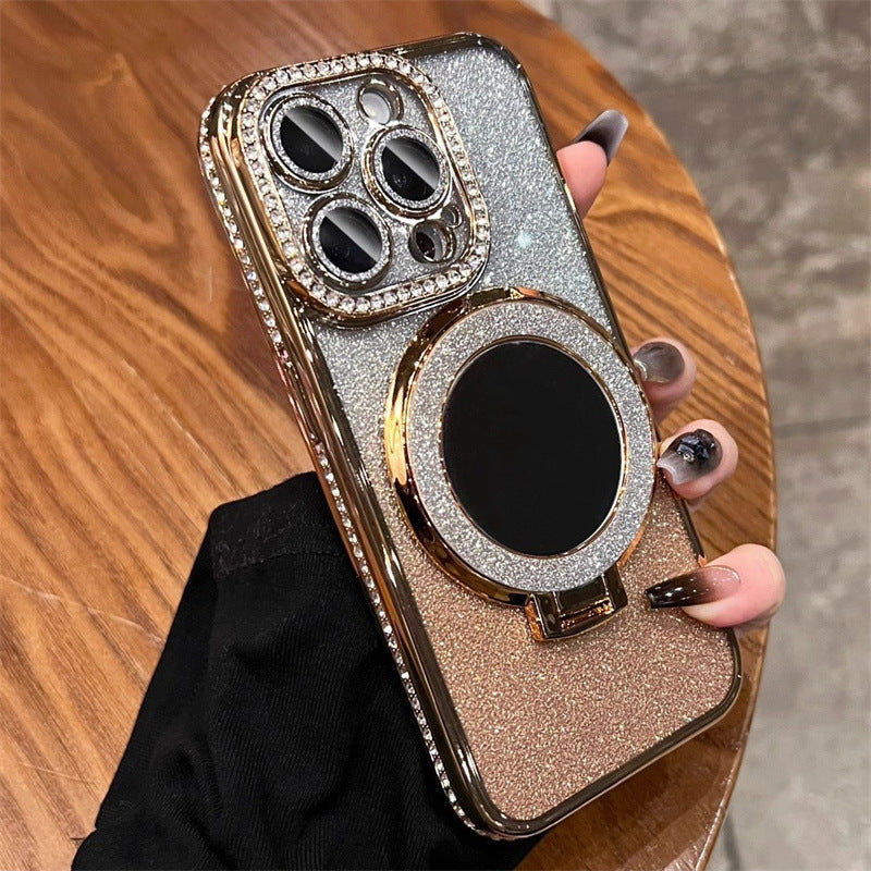 Azura | Phone Case with Mirror Magnetic Stand Glitter