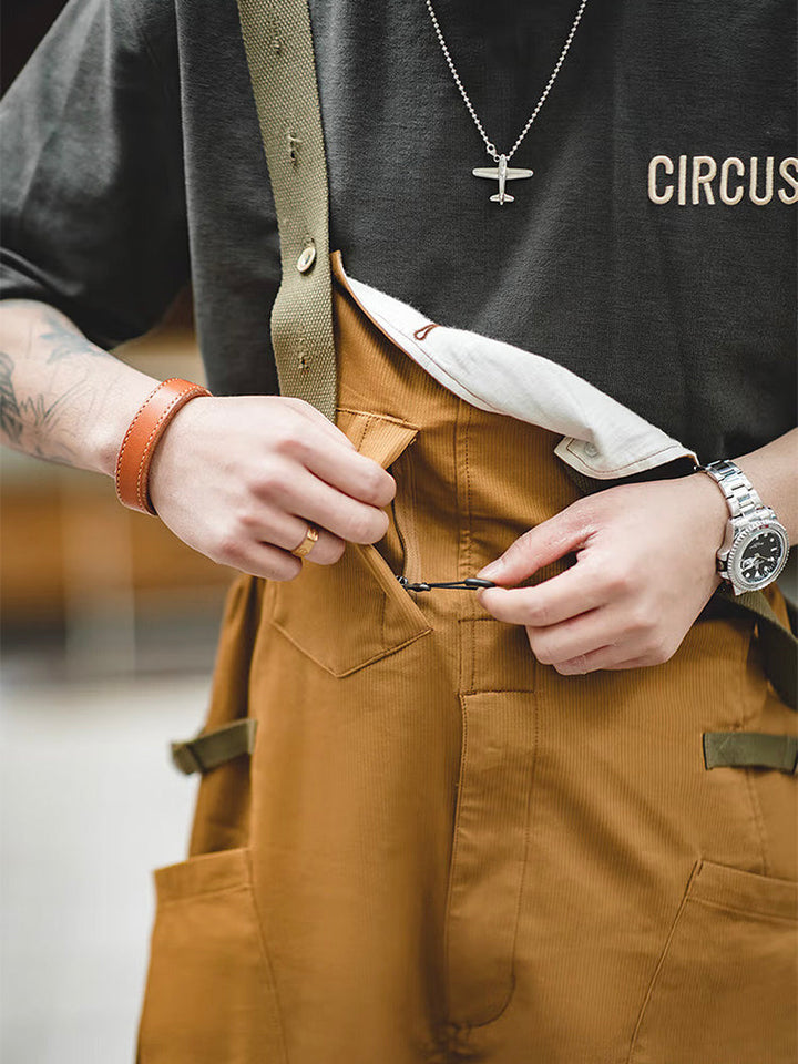 Relaxed Fit Stretch Overall for Men with Unique Pocket