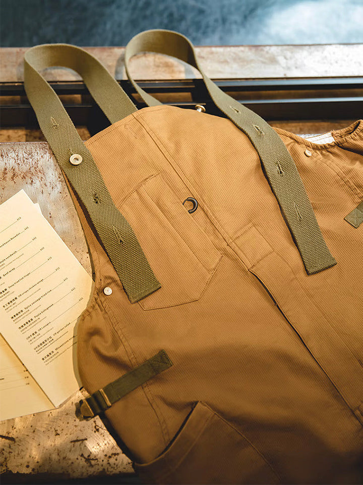 Relaxed Fit Stretch Overall for Men with Unique Pocket