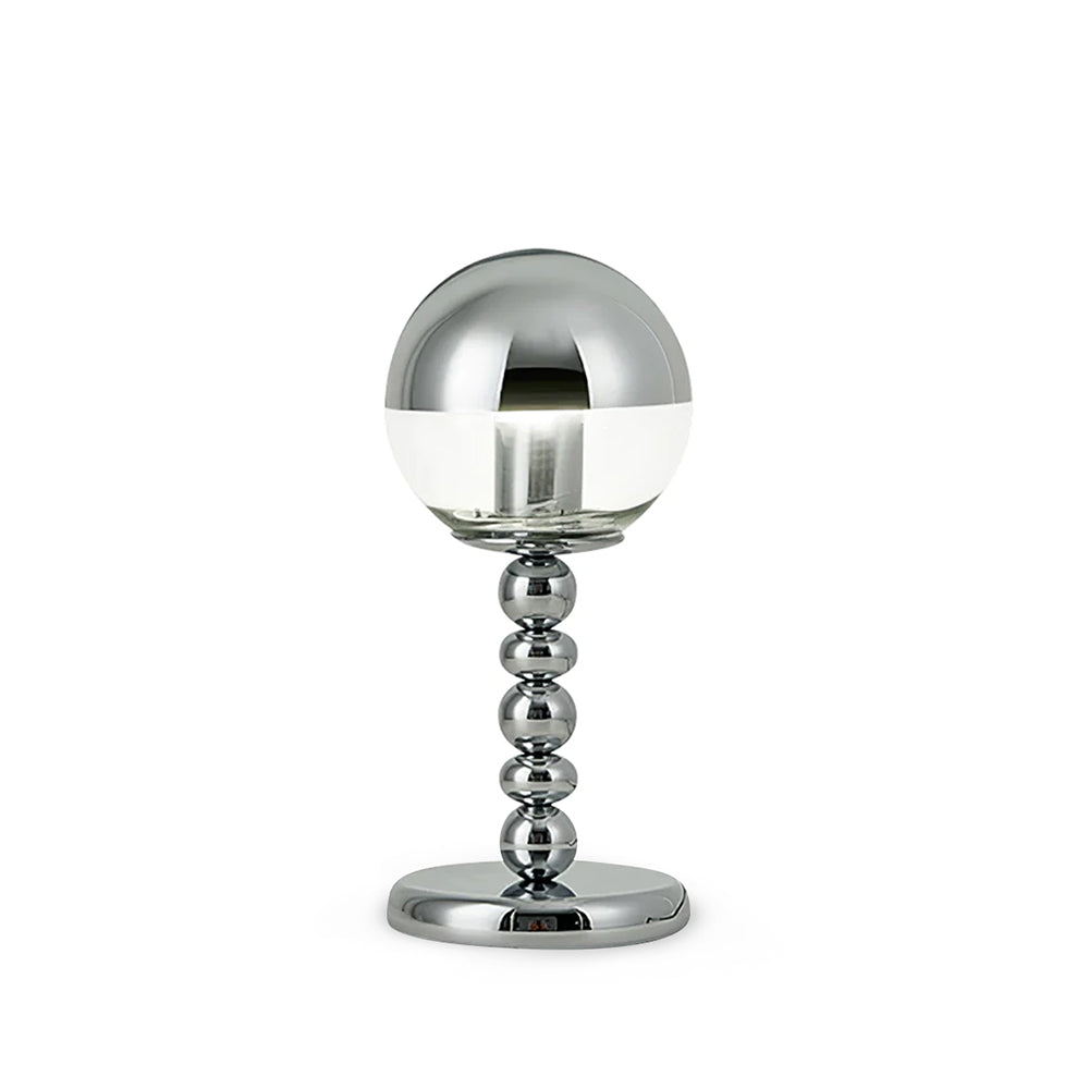 BowLift | MirrorGlow – Minimalist Chrome Table Lamp
