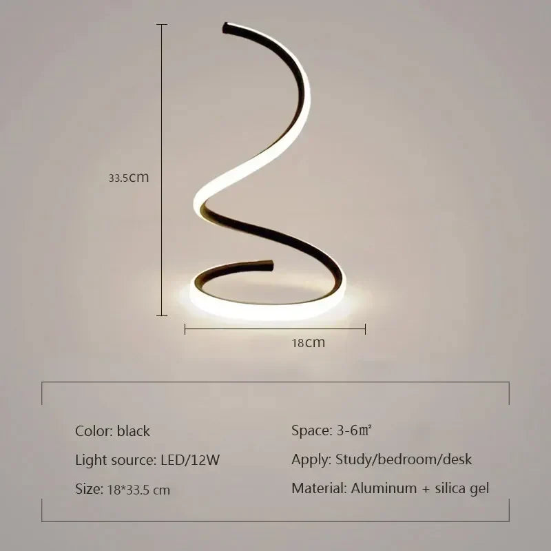 BowLift | GlowStream - Modern LED Table Lamp
