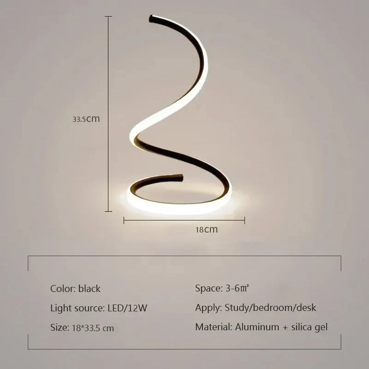 BowLift | GlowStream - Modern LED Table Lamp