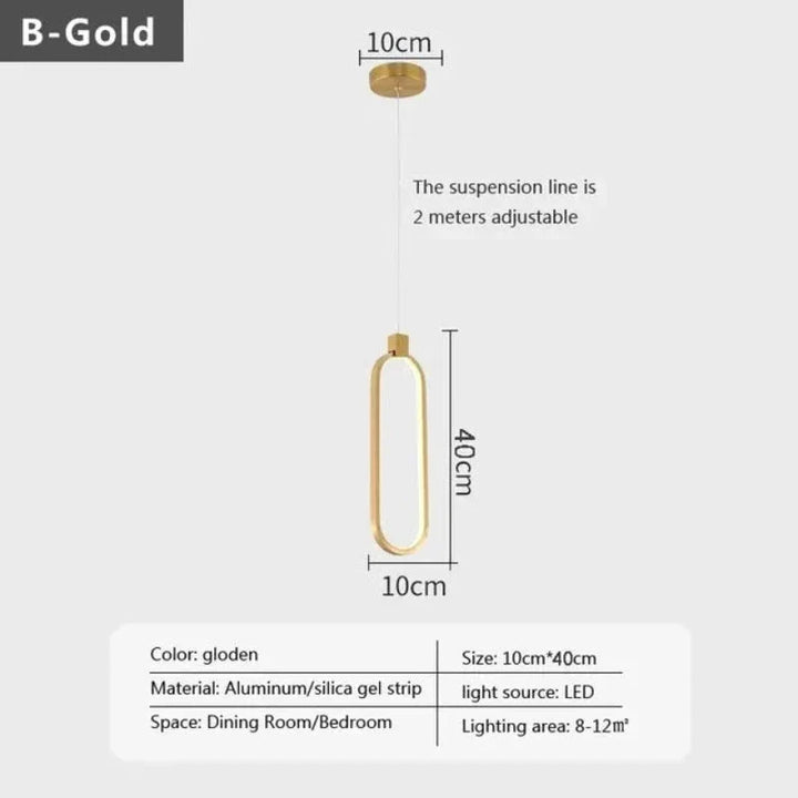 BowLift | Elegant Double Ring Pendant Light | DuoGlow