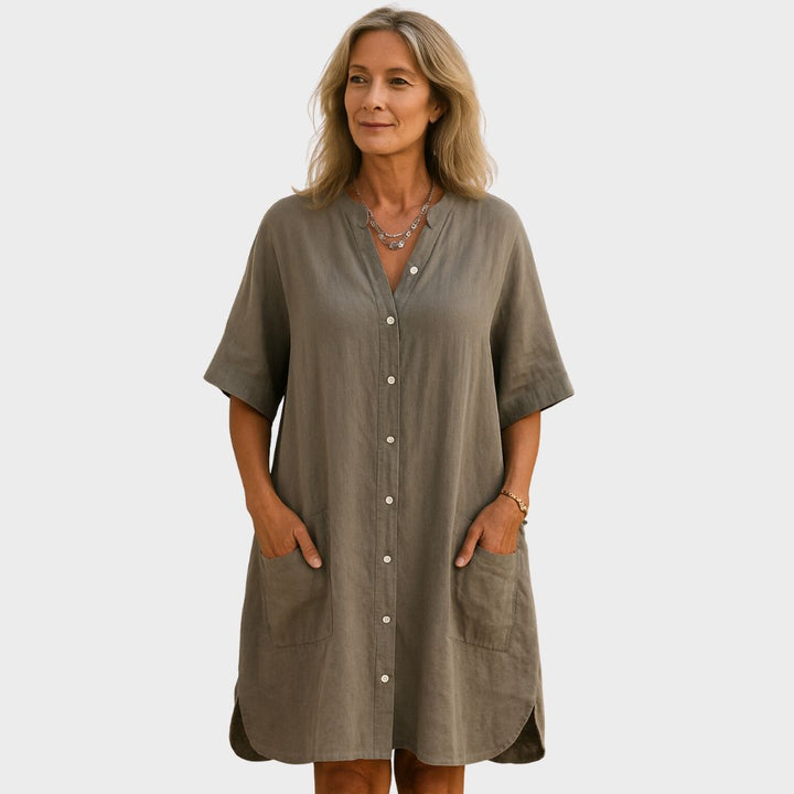 Alva - Ibiza-Inspired Shirt Dress