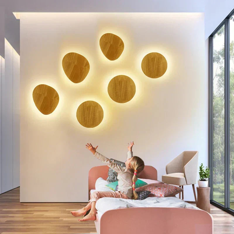 BowLift | LuxeRadiant – Scandinavian Wooden Wall Lamp