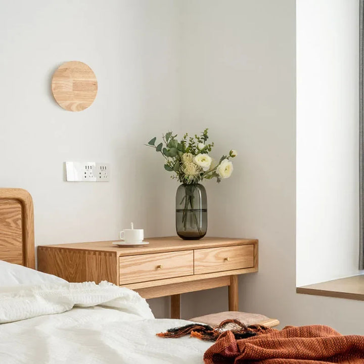 BowLift | LuxeRadiant – Scandinavian Wooden Wall Lamp