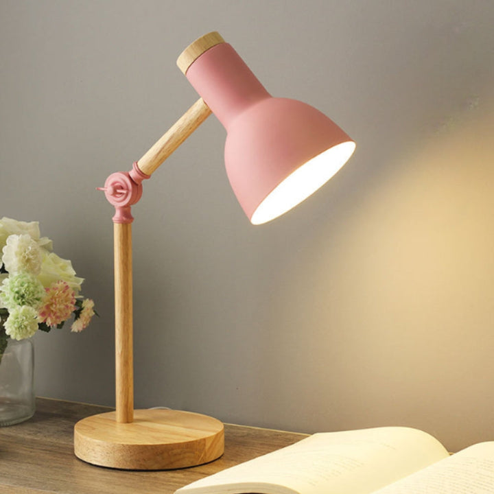BowLift | Nordic Iron Wood LED Table Lamp