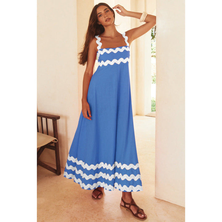 Wrenley - Boho Slash Neck Maxi Dress