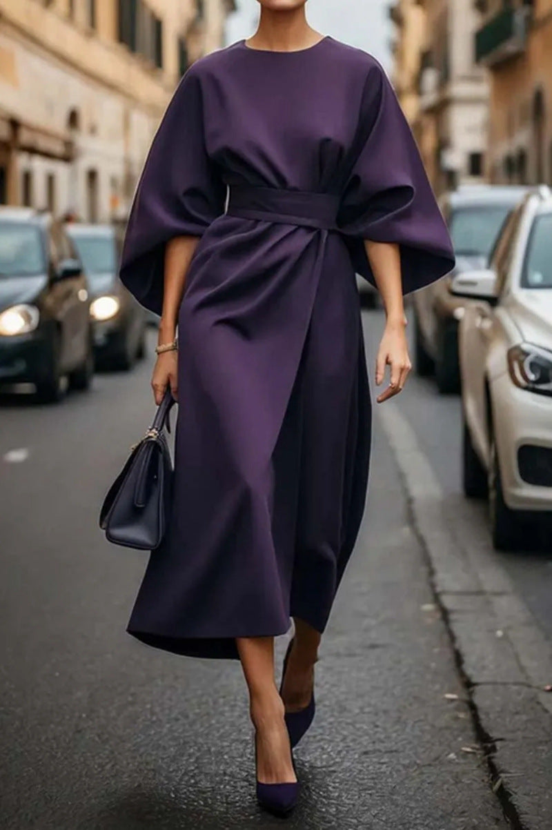 JULIETTE - STYLISH BELTED DRESS LOOK