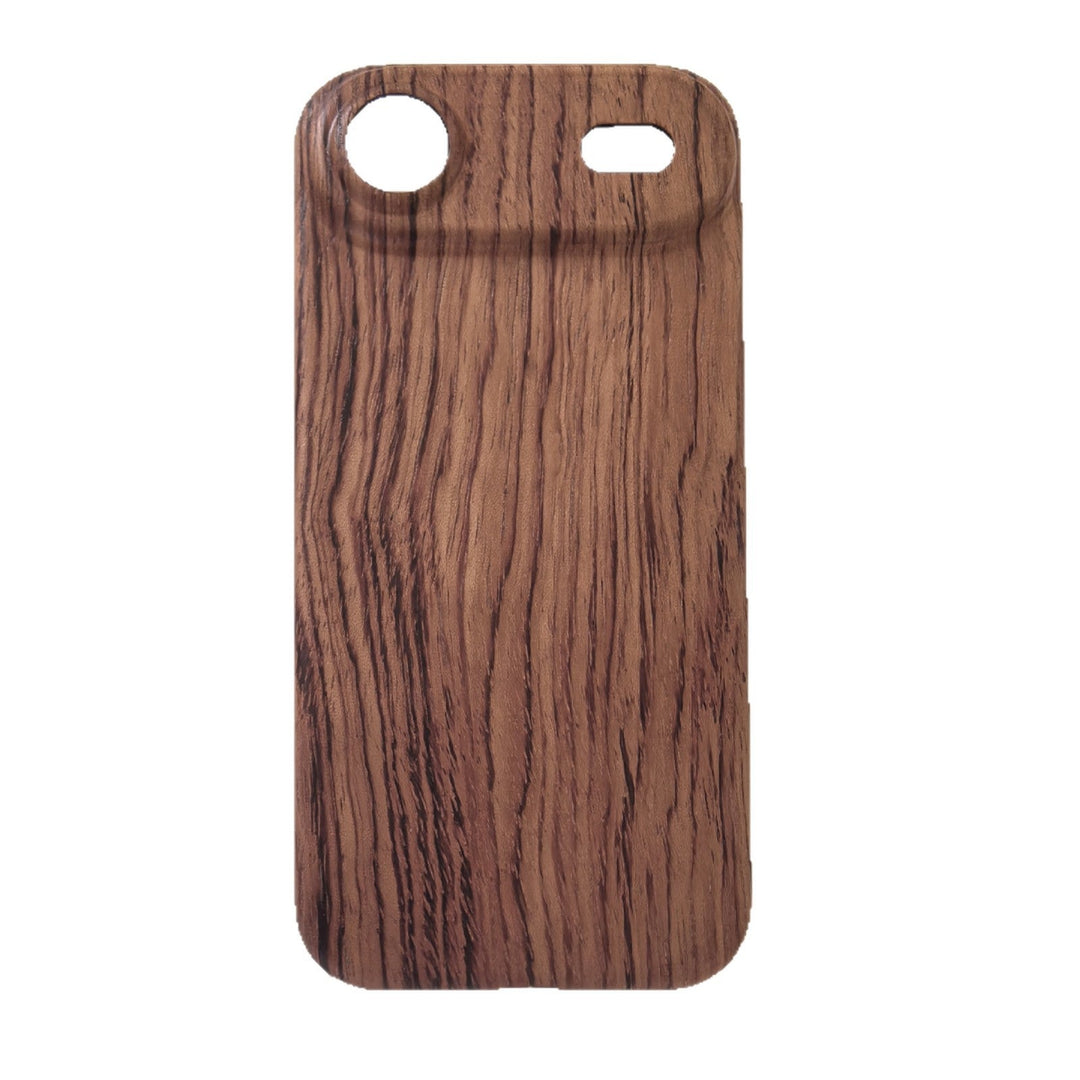 Handcrafted full-grain wood protective phone case with raised camera bezel Azura