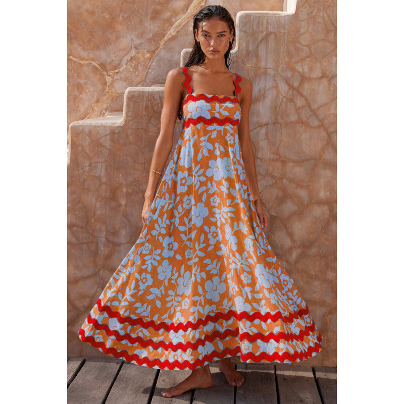 Jovie - Sleeveless Floral Printed Loose Dress