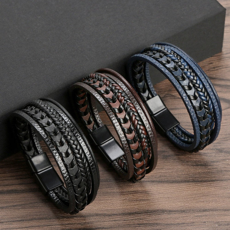 RuneCraft - Leather Braided Viking Bracelet