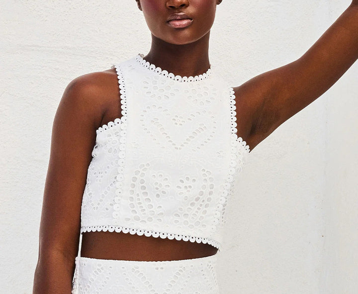 Linda | Women’s Flowy Eyelet Set Dress