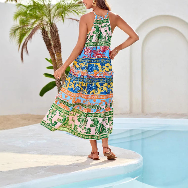 LAYLA – BOHO BLOOM HALTER MAXI DRESS