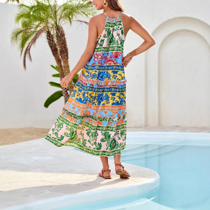 LAYLA – BOHO BLOOM HALTER MAXI DRESS