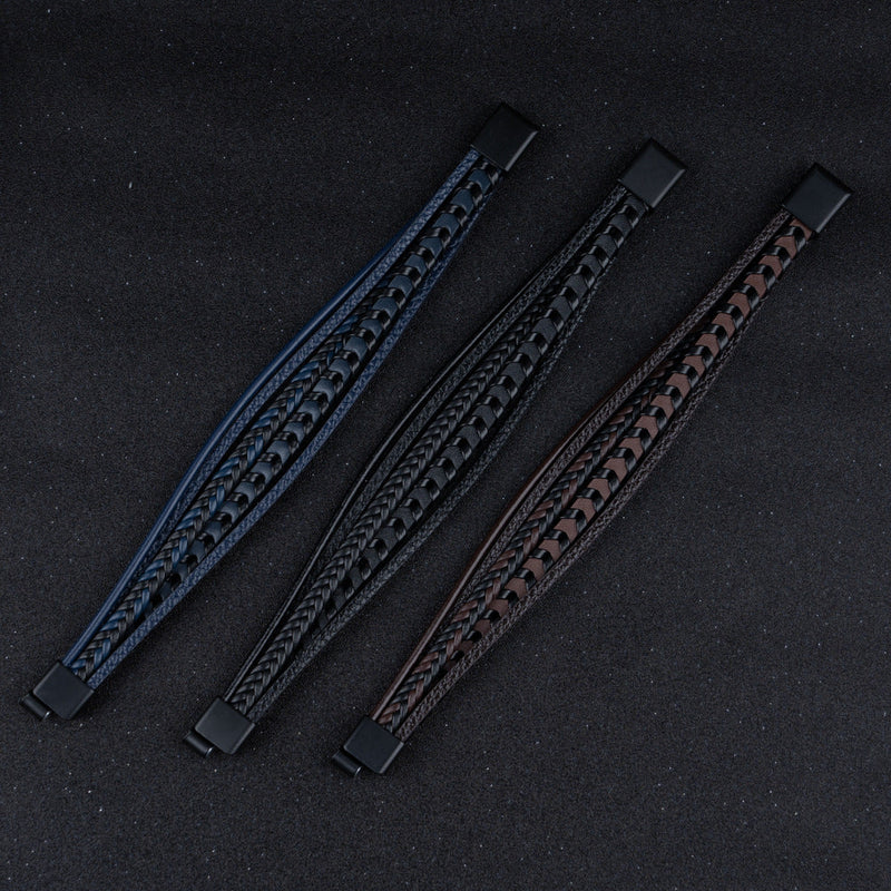 RuneCraft - Leather Braided Viking Bracelet