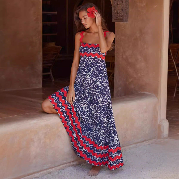 Wrenley - Boho Slash Neck Maxi Dress