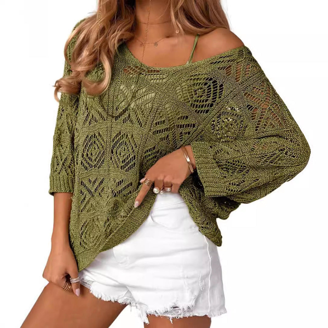 Gabrielle – Crochet Knit Pullover