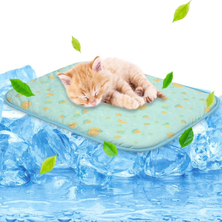 Unisex nan self-cooling pet cooling mat with pressure-activated gel core and non-slip bottom Azura