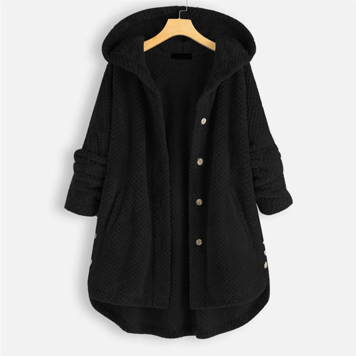 MIRA – COZY HOODED BUTTON JACKET