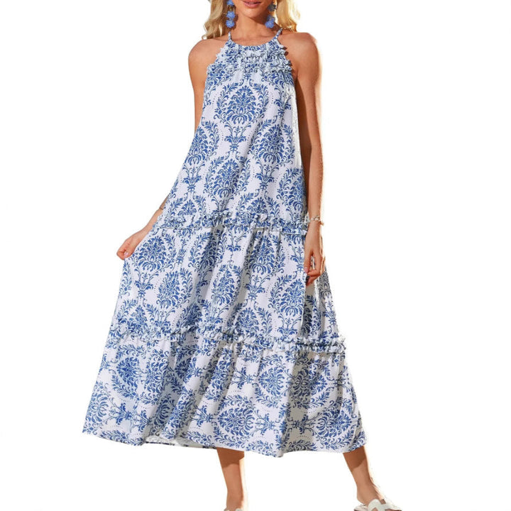 LAYLA – BOHO BLOOM HALTER MAXI DRESS