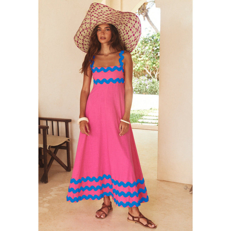 Wrenley - Boho Slash Neck Maxi Dress