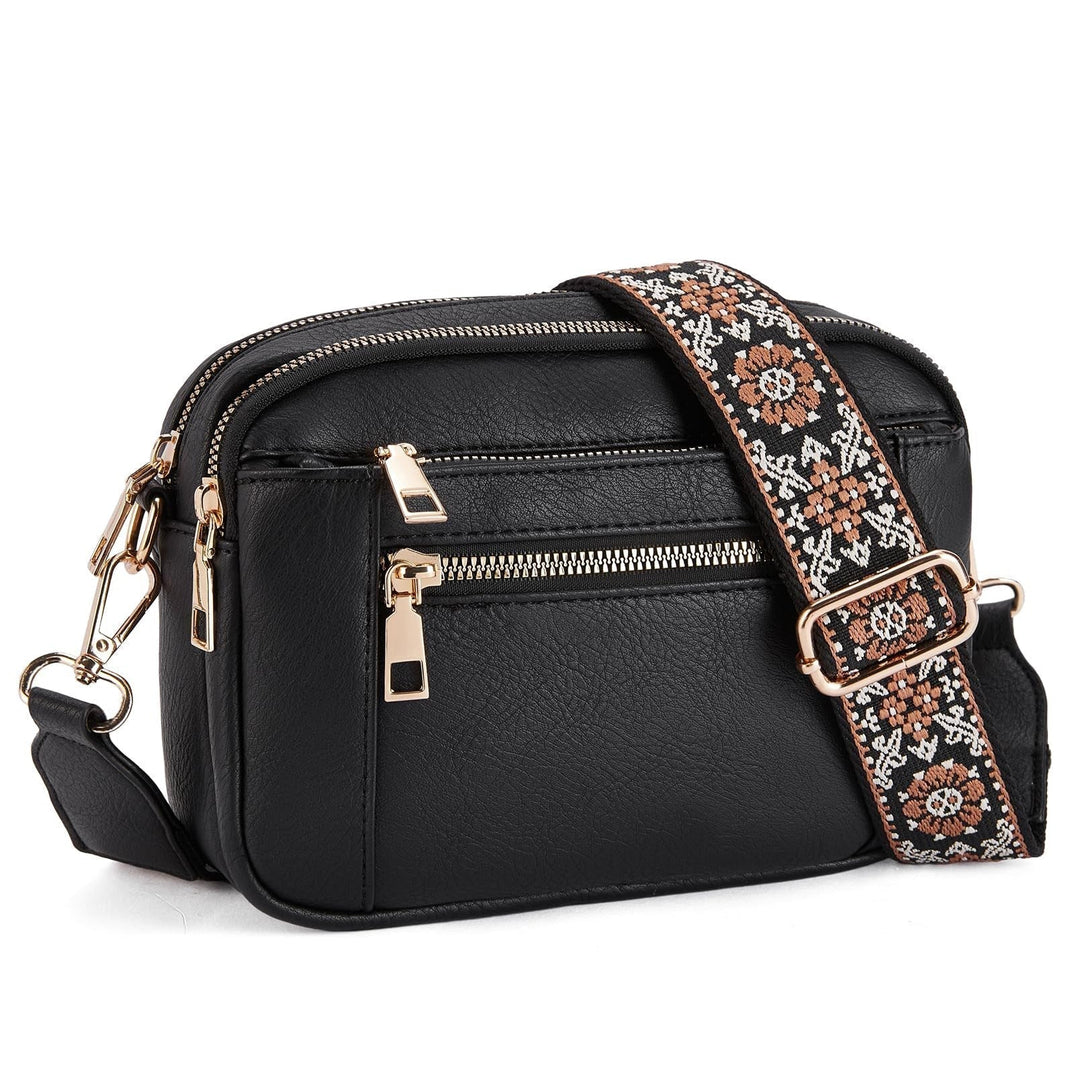 Erikka | Elegant crossbody bag with patterned adjustable strap