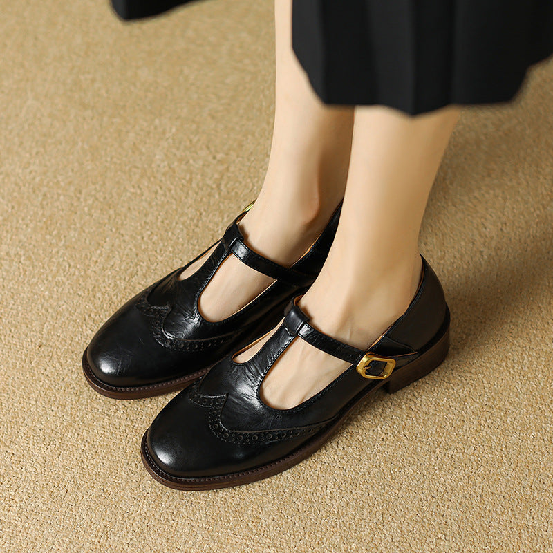 HARPER – VINTAGE T-STRAP MARY JANE FLATS