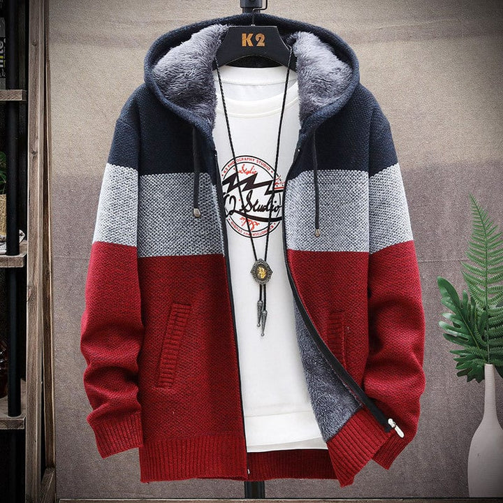 ADRIAN – COLORBLOCK FLEECE-LINED HOODED JACKET