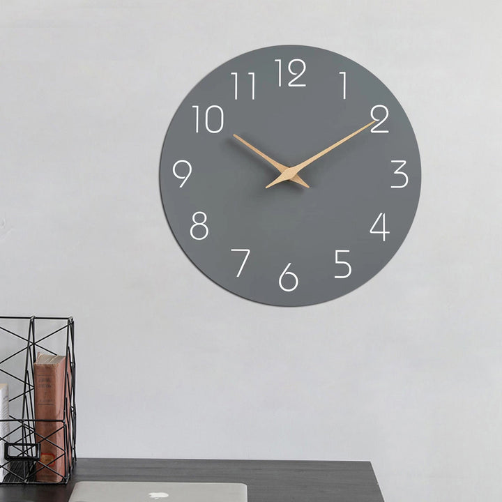 BowLift | Simple Colored Silent Wall Clock 12 Inch
