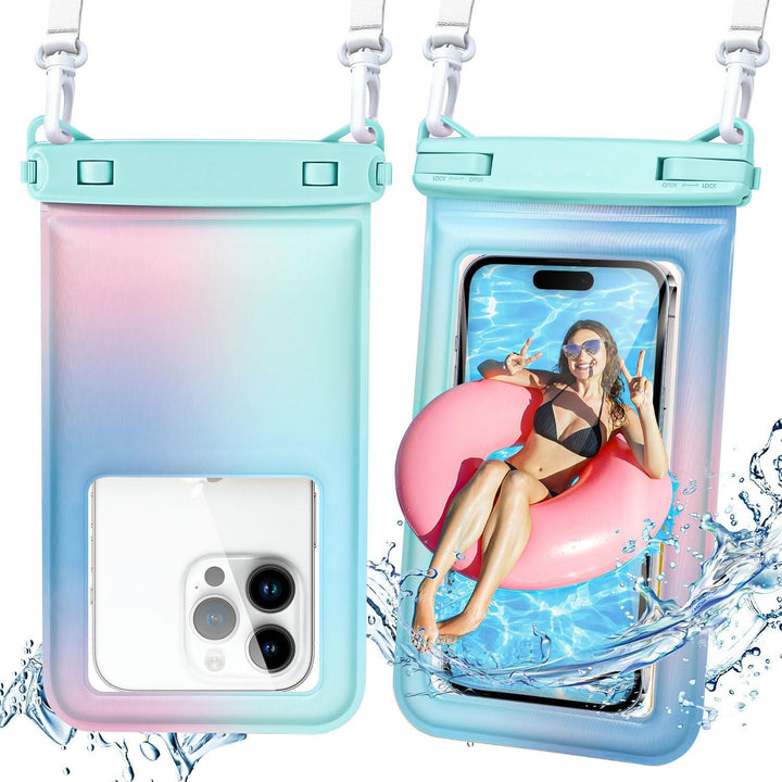 Unisex Waterproof Phone Case with Strap Azura