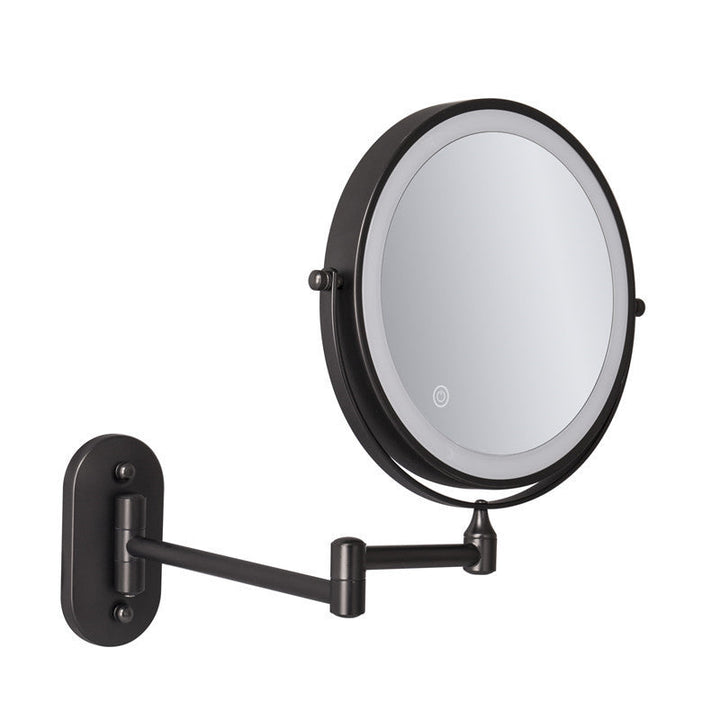 Azura | Rechargeable wall-mounted shaving mirror | 360° rotation. 1X/10X magnification and adjustable LED lighting for use in the bathroom