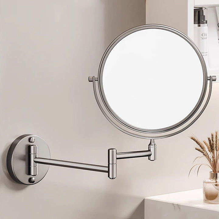 Azura | Rechargeable wall-mounted shaving mirror | 360° rotation. 1X/10X magnification and adjustable LED lighting for use in the bathroom