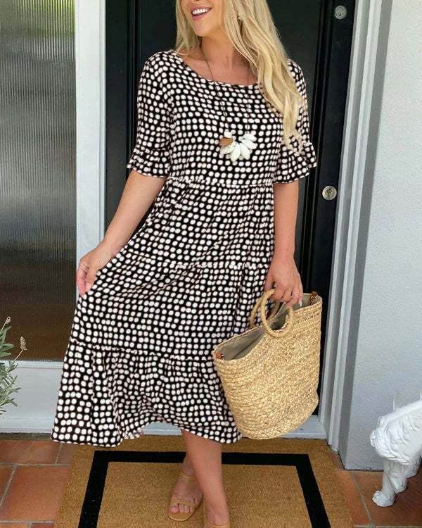 Caroline - Relaxed Tiered Midi Dress