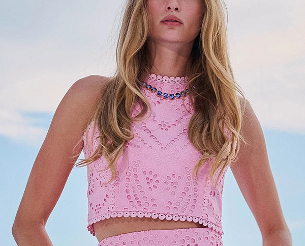 Linda | Women’s Flowy Eyelet Set Dress