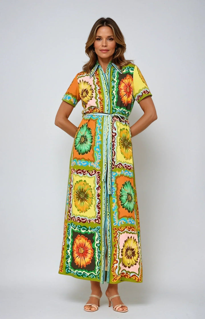 The Vintage Bloom Shirt Dress