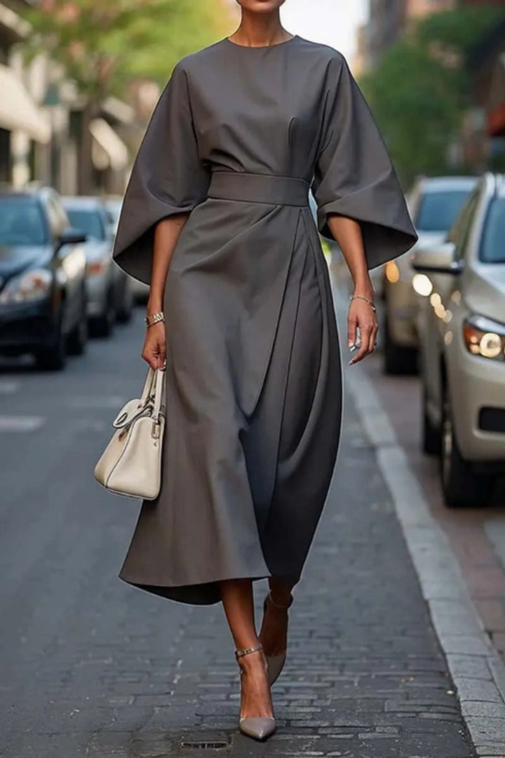 JULIETTE - STYLISH BELTED DRESS LOOK