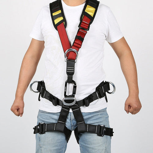 Azura | XINDA XDA9516 Outdoor Climbing Polyester High-Strength Rope Adjustable Descender Full-Body Safety Harness