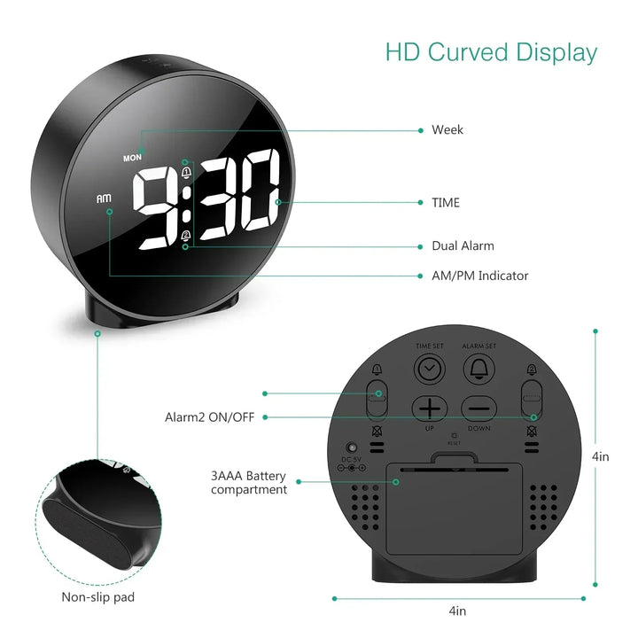 BowLift | Light Source Digital Table Clock