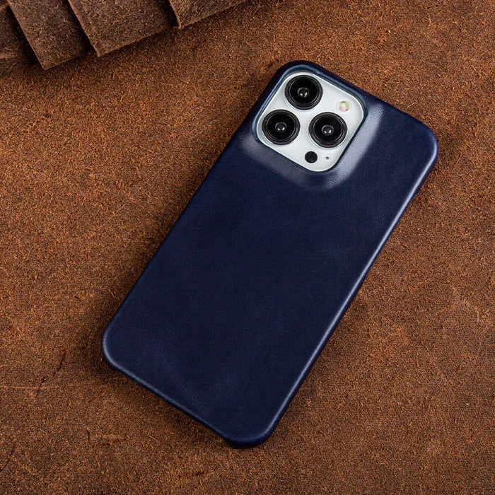 Azura | Oil Wax Genuine Leather Apple iPhone Case