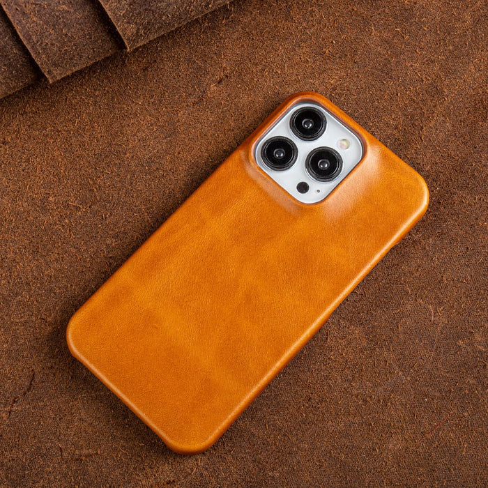 Azura | Oil Wax Genuine Leather Apple iPhone Case