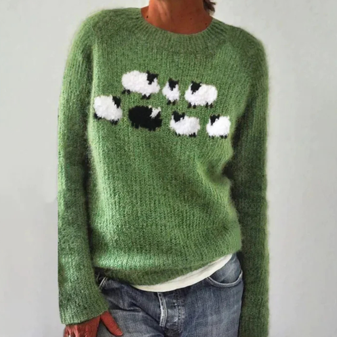 Grażyna - Retro Scandinavian Knit Sweater