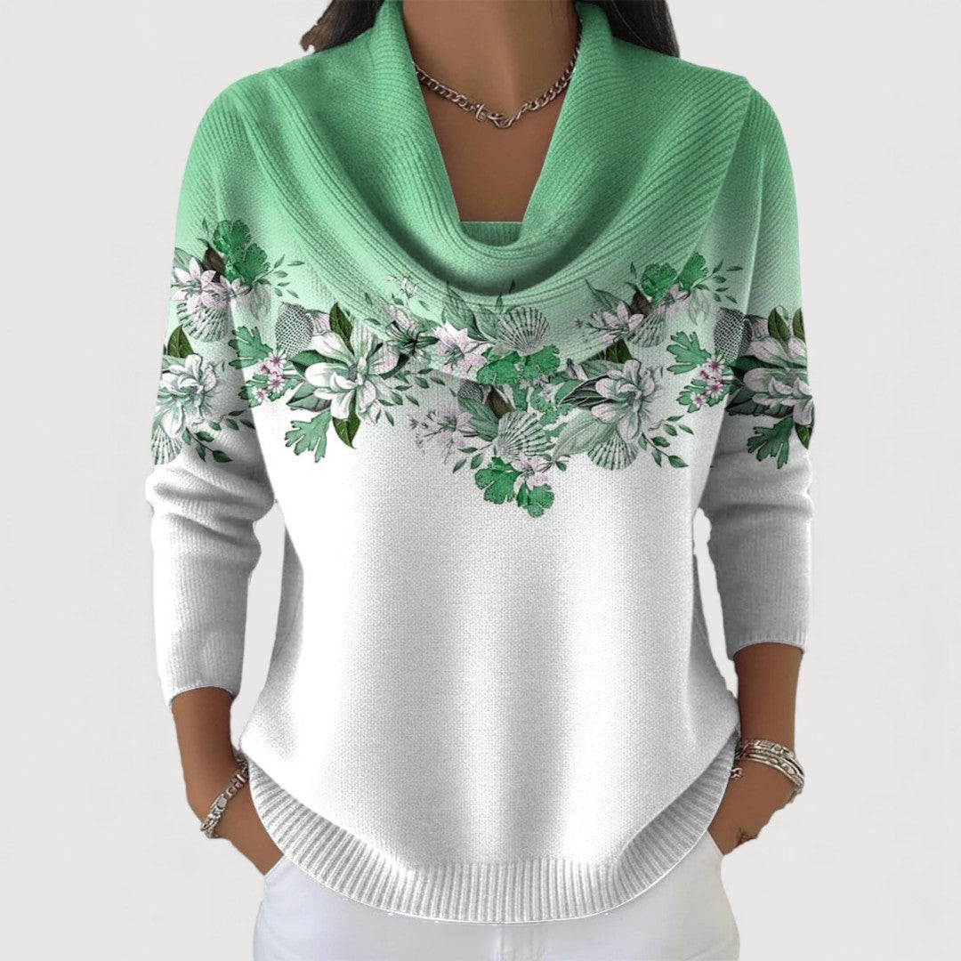Love™ | Floral Sweater with Soft Collar