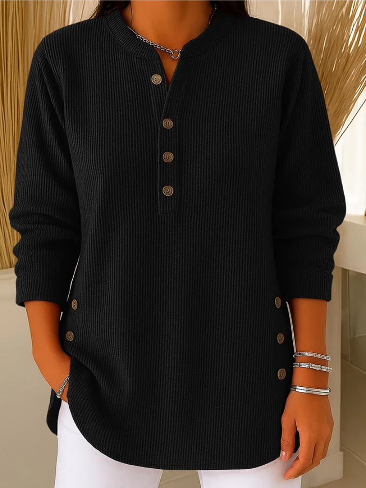 Livia™ | Sweater with Subtle Button Details