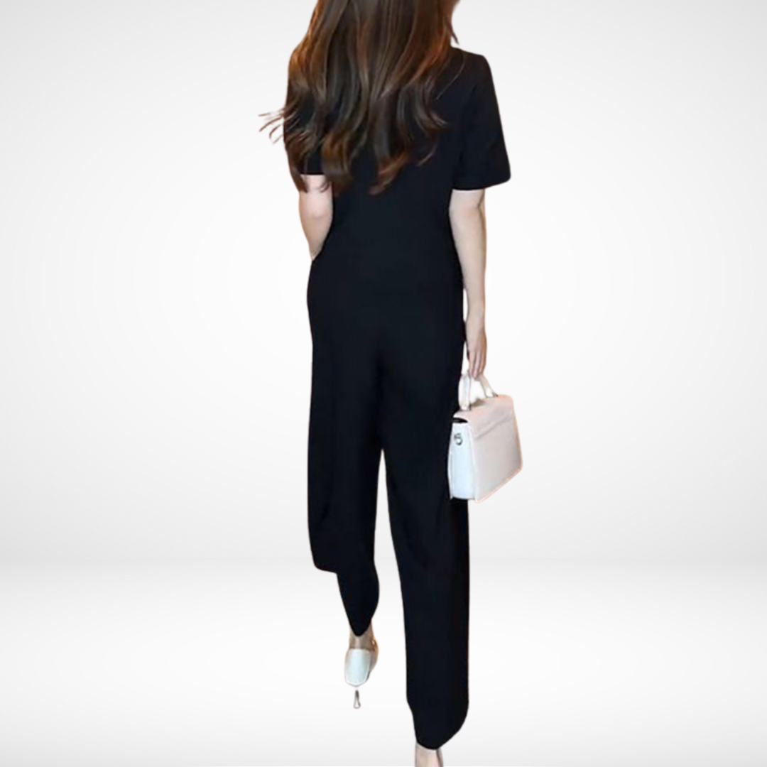 Elsie™ Elegant Short-Sleeve Two-Piece Set