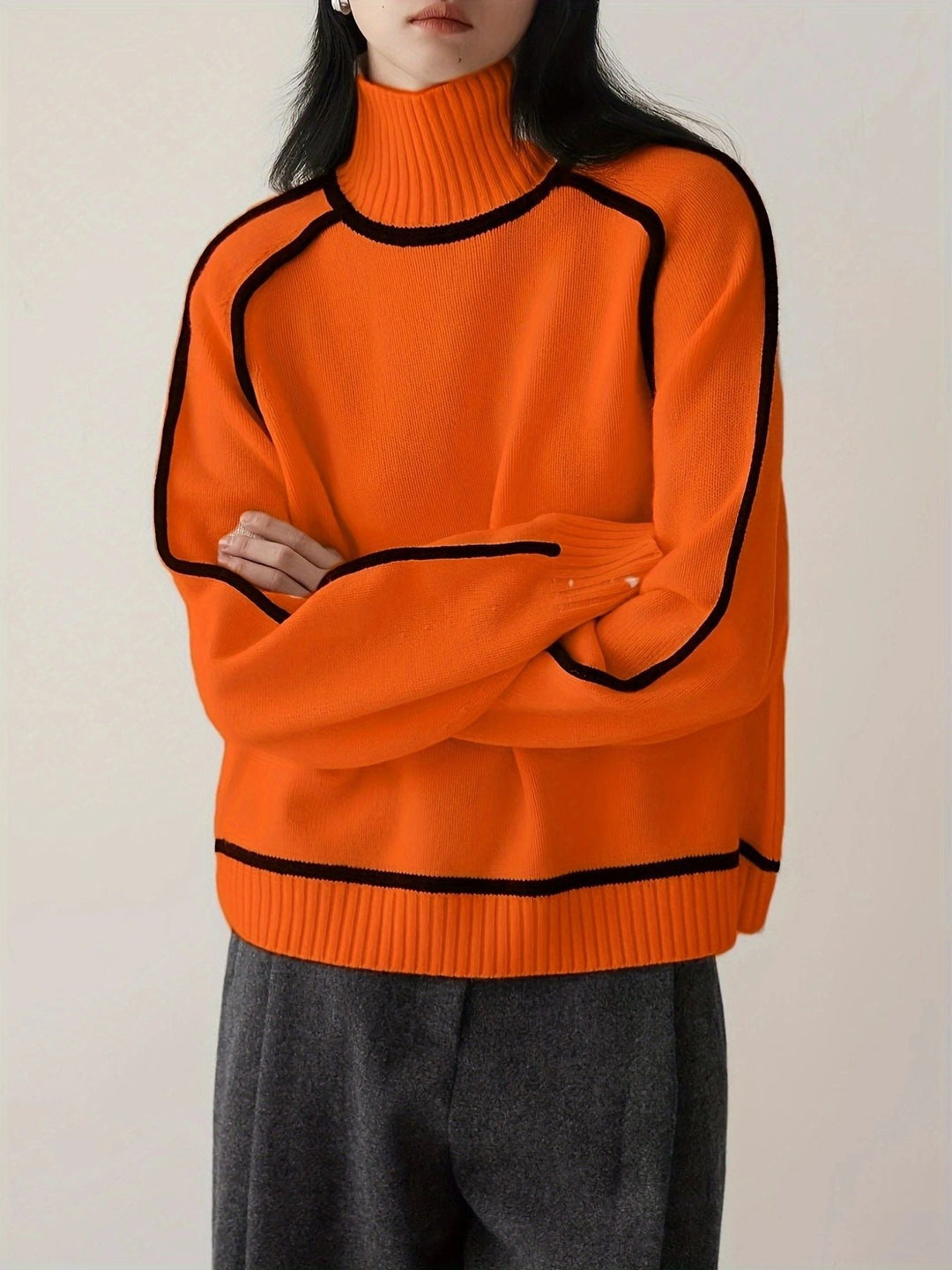 THERESA – RELAXED HIGH-NECK SWEATER